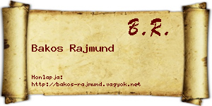 Bakos Rajmund névjegykártya
