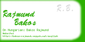 rajmund bakos business card